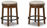 Valebeck Brown/White Counter Height Stool from Ashley Furniture - Luna Furniture