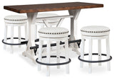 Valebeck Counter Height Dining Table and 4 Barstools from Ashley - Luna Furniture