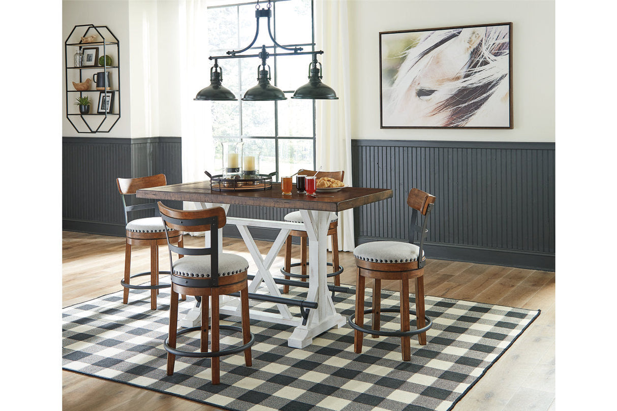 Valebeck Brown Counter Height Dining Table and 4 Barstools from Ashley - Luna Furniture
