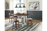 Valebeck Brown Counter Height Dining Table and 4 Barstools from Ashley - Luna Furniture