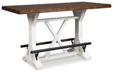 Valebeck White/Brown Counter Height Set from Ashley - Luna Furniture