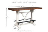 Valebeck Brown Counter Height Dining Table and 4 Barstools from Ashley - Luna Furniture