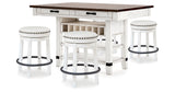 Valebeck Multi Counter Height Dining Table and 4 Barstools from Ashley - Luna Furniture