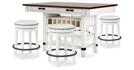 Valebeck Multi Counter Height Dining Table and 4 Barstools from Ashley - Luna Furniture