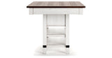 Valebeck White/Brown Counter Height Dining Table from Ashley - Luna Furniture