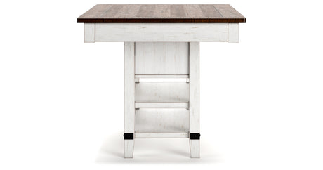 Valebeck White/Brown Counter Height Dining Table from Ashley - Luna Furniture