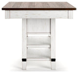 Valebeck White/Brown Multi Counter Height Dining Table and 4 Barstools from Ashley Furniture - Luna Furniture