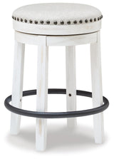 Valebeck White/Black Counter Height Stool from Ashley Furniture - Luna Furniture