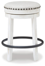 Valebeck White/Brown Counter Height Dining Table and 8 Barstools from Ashley Furniture - Luna Furniture