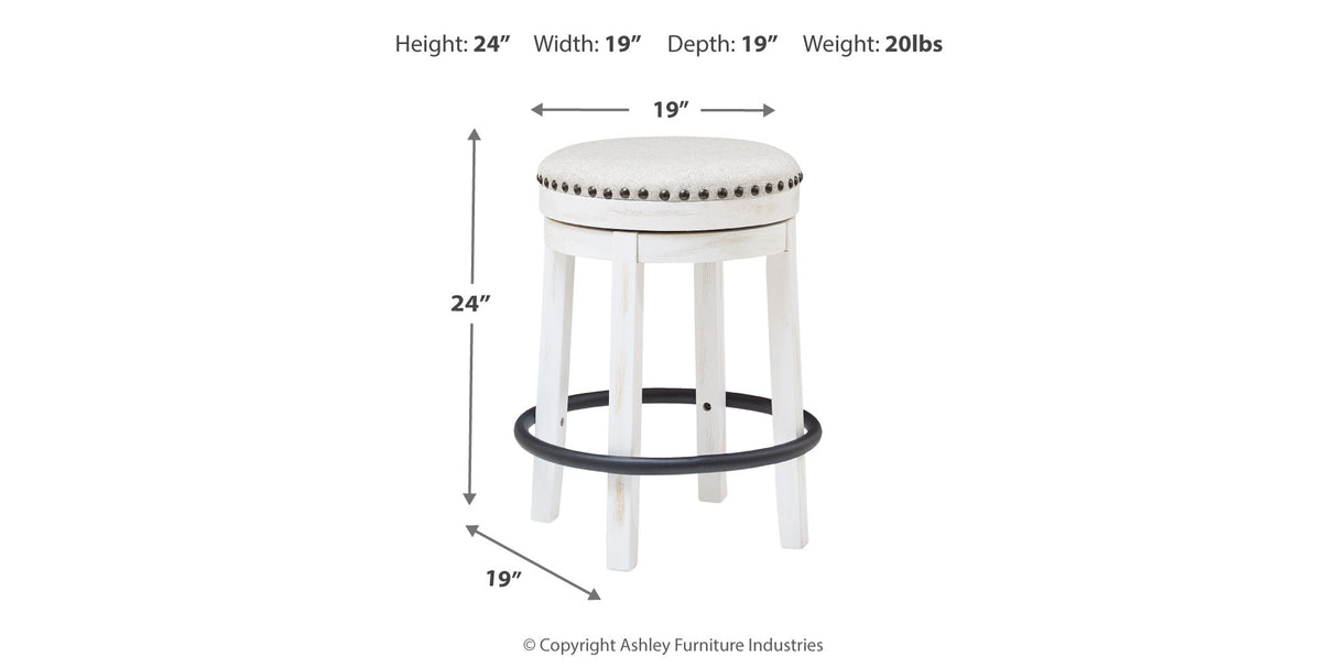 Valebeck Counter Height Dining Table and 6 Barstools