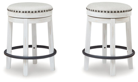 Valebeck White/Black Counter Height Stool from Ashley - Luna Furniture