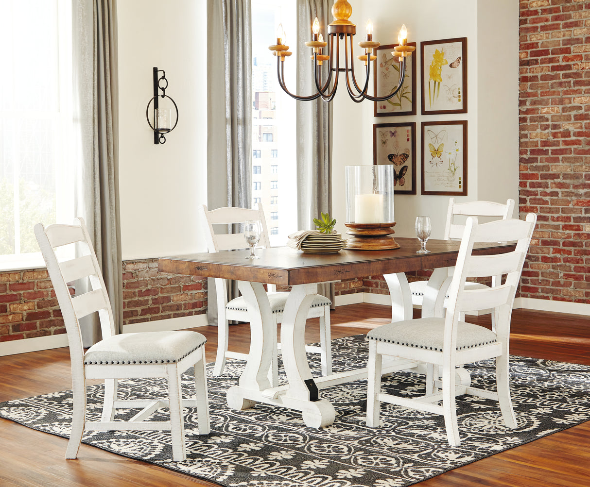 Valebeck White/Brown Dining Table from Ashley Furniture - Luna Furniture
