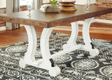 Valebeck White/Brown Dining Table and 6 Chairs from Ashley Furniture - Luna Furniture