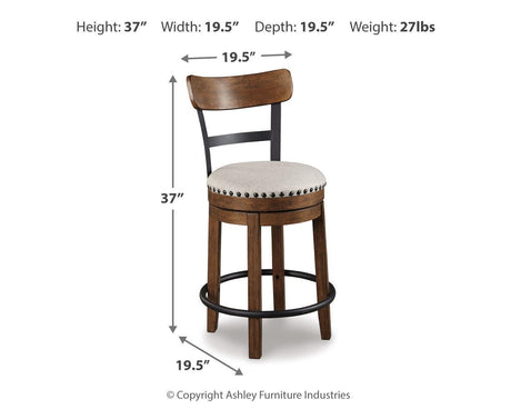 Valebeck White/Brown Counter Height Dining Table and 6 Barstools from Ashley - Luna Furniture