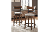 Valebeck Brown Counter Height Dining Table and 4 Barstools from Ashley - Luna Furniture
