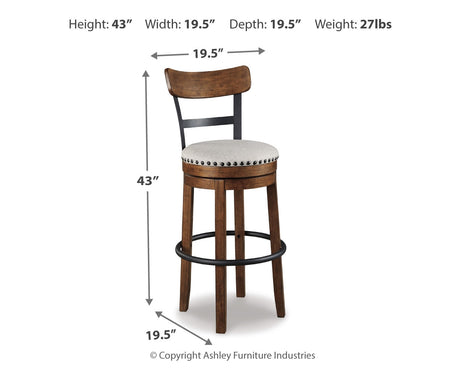Valebeck Brown Bar Height Barstool from Ashley - Luna Furniture