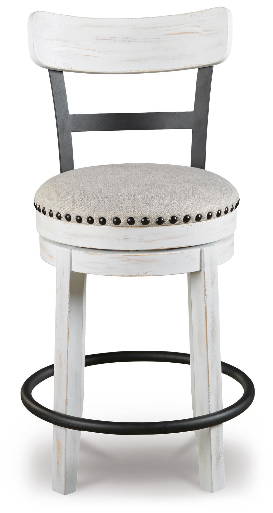 Valebeck White/Brown Counter Height Dining Table, 4 Barstools and Server from Ashley Furniture - Luna Furniture