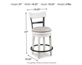 Valebeck White/Brown Counter Height Dining Table and 8 Barstools from Ashley Furniture - Luna Furniture