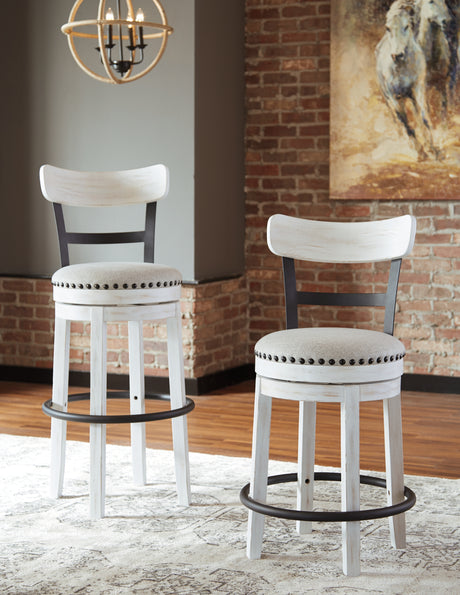 Valebeck White Bar Height Barstool from Ashley - Luna Furniture