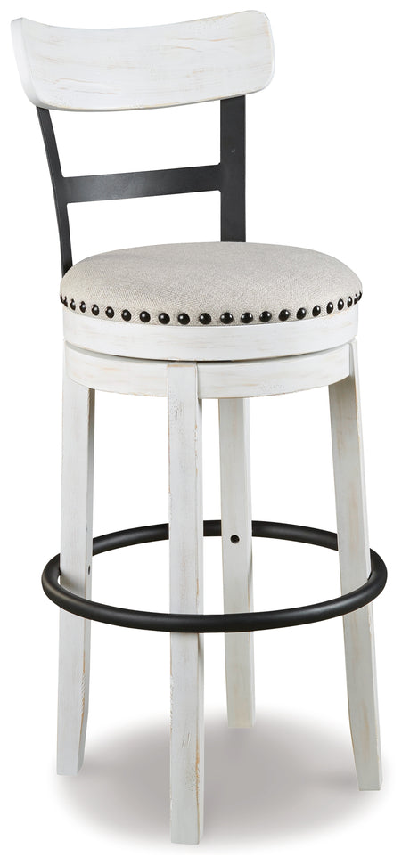 Valebeck White Bar Height Barstool from Ashley - Luna Furniture
