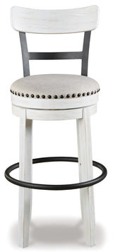 Valebeck White Bar Height Barstool from Ashley - Luna Furniture