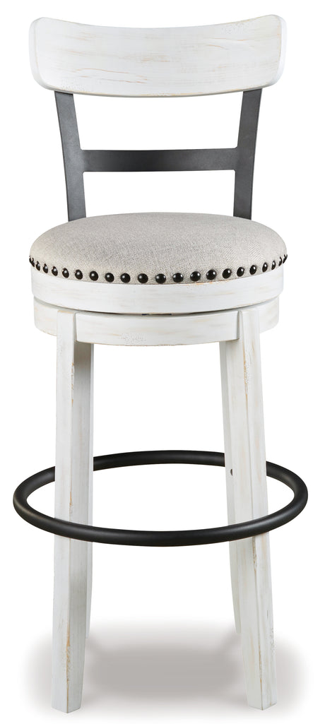 Valebeck White Bar Height Barstool from Ashley - Luna Furniture