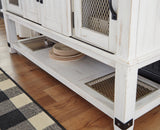 Valebeck White/Brown Dining Server from Ashley Furniture - Luna Furniture