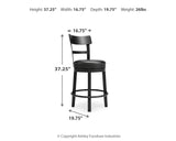 Valebeck Black Counter Height Barstool from Ashley - Luna Furniture