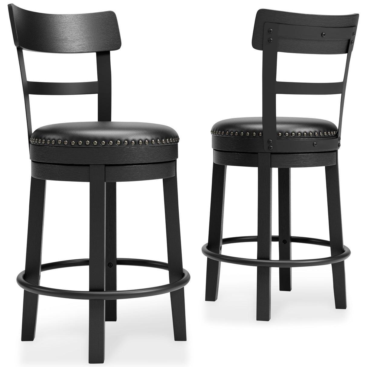 Valebeck Black Counter Height Barstool from Ashley - Luna Furniture