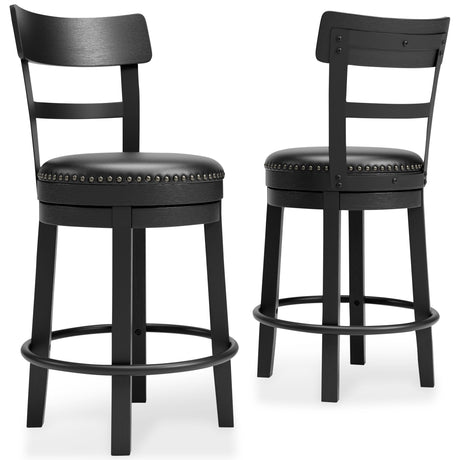 Valebeck Black Counter Height Barstool from Ashley - Luna Furniture