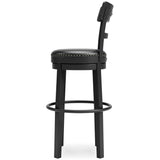 Valebeck Black Bar Height Barstool from Ashley - Luna Furniture