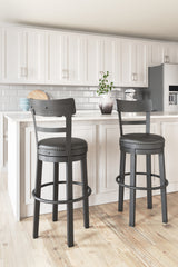Valebeck Black Bar Height Barstool from Ashley - Luna Furniture