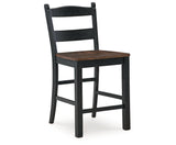 Valebeck Black/Brown Counter Height Barstool, Set of 2 from Ashley - Luna Furniture