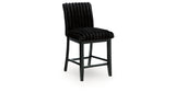 Mervannie Gray/Black Counter Height Barstool, Set of 2 from Ashley Furniture - Luna Furniture