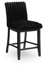 Mervannie Gray/Black Counter Height Barstool, Set of 2 from Ashley Furniture - Luna Furniture