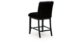 Mervannie Gray/Black Counter Height Barstool, Set of 2 from Ashley Furniture - Luna Furniture