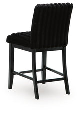 Mervannie Gray/Black Counter Height Barstool, Set of 2 from Ashley Furniture - Luna Furniture