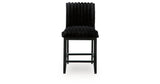 Mervannie Gray/Black Counter Height Barstool, Set of 2 from Ashley Furniture - Luna Furniture