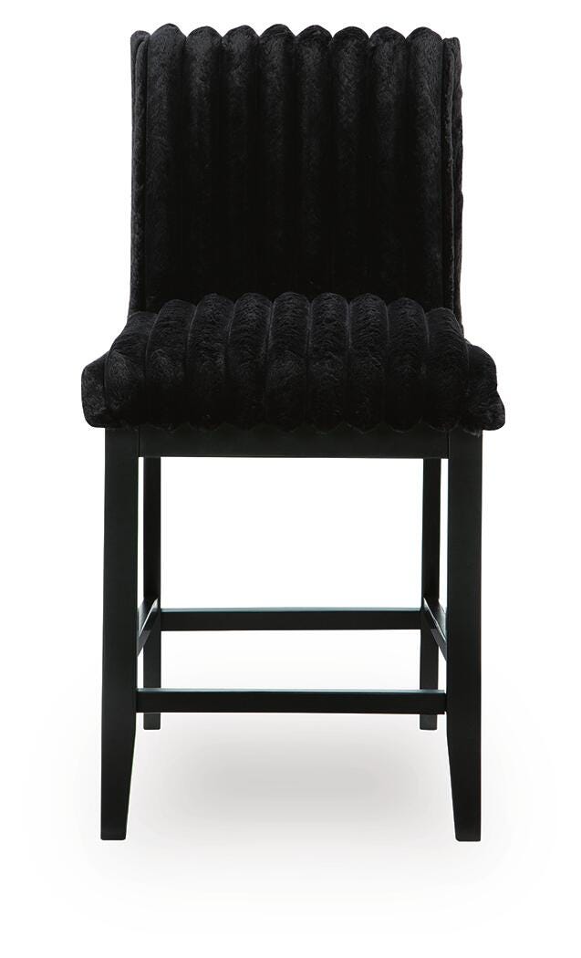 Mervannie Gray/Black Counter Height Barstool, Set of 2 from Ashley Furniture - Luna Furniture