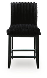 Mervannie Gray/Black Counter Height Barstool, Set of 2 from Ashley Furniture - Luna Furniture