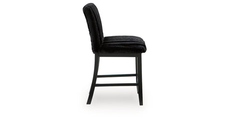 Mervannie Gray/Black Counter Height Barstool, Set of 2 from Ashley Furniture - Luna Furniture