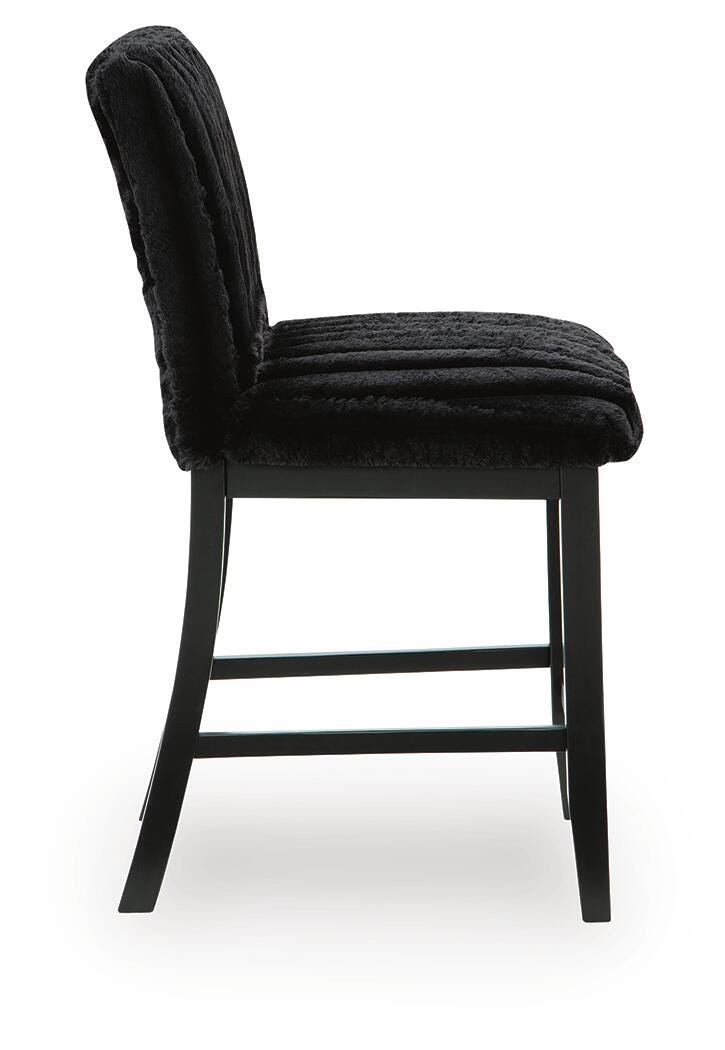 Mervannie Gray/Black Counter Height Barstool, Set of 2 from Ashley Furniture - Luna Furniture