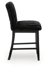 Mervannie Gray/Black Counter Height Barstool, Set of 2 from Ashley Furniture - Luna Furniture