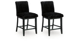 Mervannie Gray/Black Counter Height Dining Table and 4 Barstools from Ashley - Luna Furniture