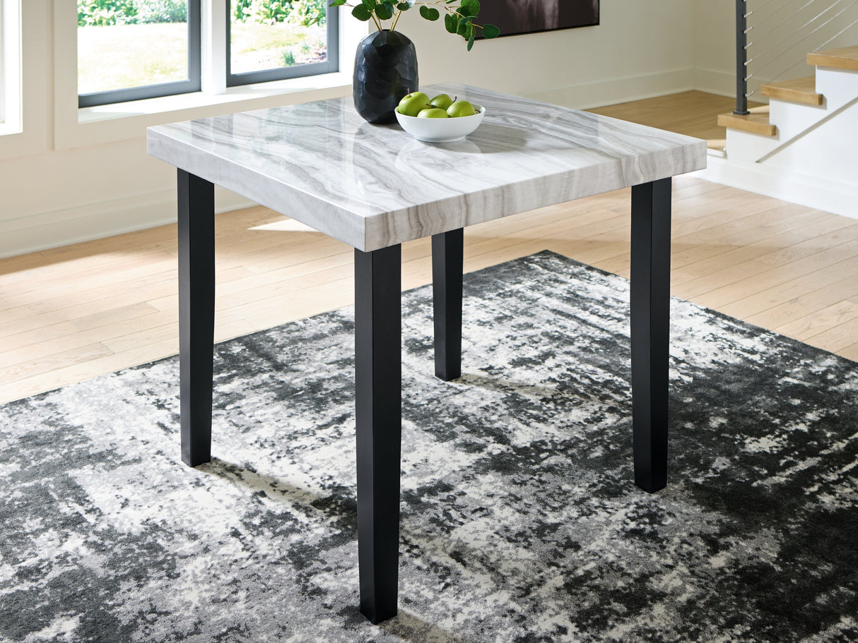 Mervannie Gray/Black Counter Height Dining Table and 4 Barstools from Ashley - Luna Furniture
