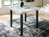 Mervannie Gray/Black Counter Height Dining Table and 4 Barstools from Ashley - Luna Furniture