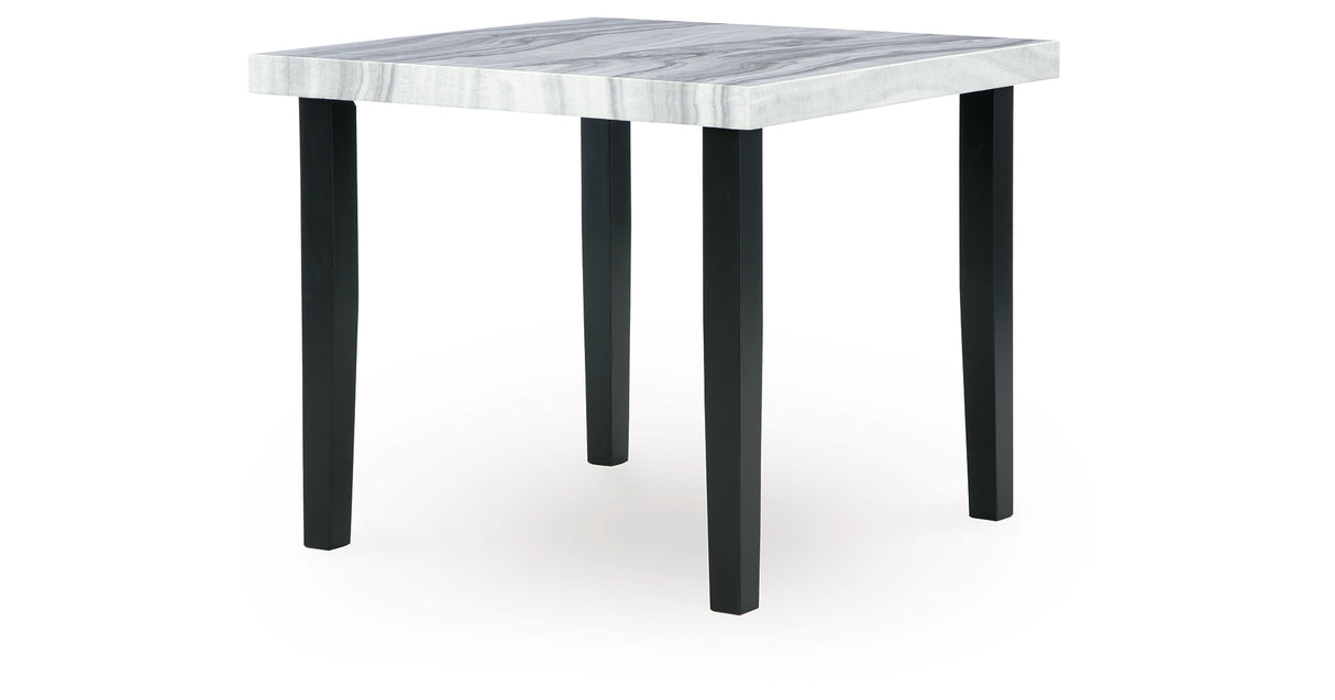 Mervannie Gray/Black Counter Height Dining Table and 4 Barstools from Ashley - Luna Furniture