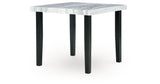 Mervannie Gray/Black Counter Height Dining Table and 4 Barstools from Ashley - Luna Furniture