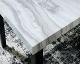Mervannie Gray/Black Counter Height Dining Table and 4 Barstools from Ashley - Luna Furniture
