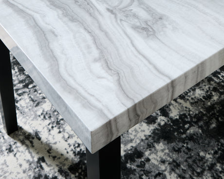 Mervannie Gray/Black Counter Height Dining Table and 4 Barstools from Ashley - Luna Furniture